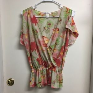 Kenneth Cole Flutter-Sleeve Top - Size XS